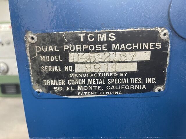 50" TCMS #D4542167, powered metal quilting machine, (2) 6" diameter top rolls, (2) 5" rubberized pinch rolls - Image 5