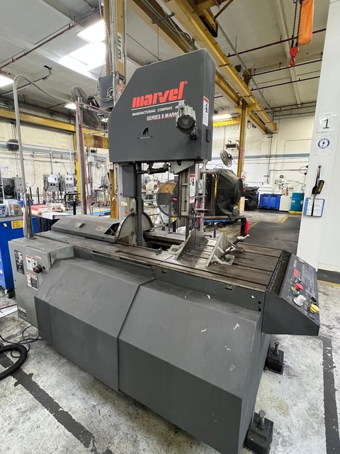 18" x 22" Marvel #Series-8-Mark-III, vertical tilt frame band saw, 184" x 1-1/4" x .042" blade, 50-450 FPM - Image 2