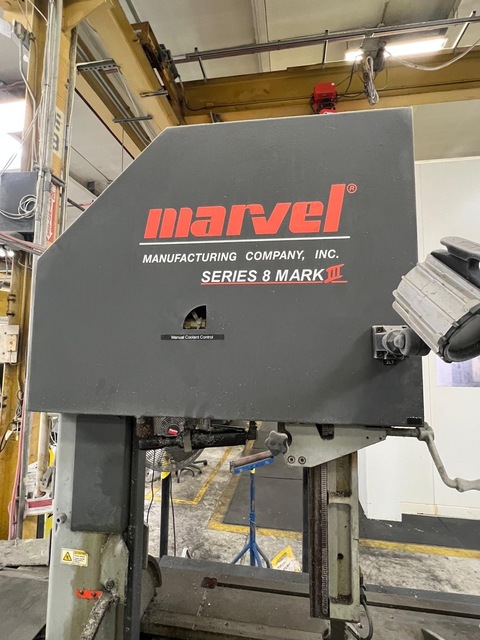 18" x 22" Marvel #Series-8-Mark-III, vertical tilt frame band saw, 184" x 1-1/4" x .042" blade, 50-450 FPM - Image 4