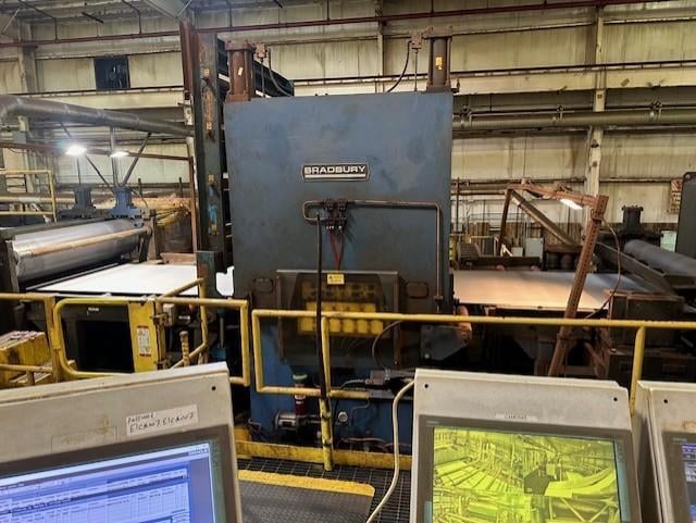 72" x .25" Bradbury, Pull-Thru Leveler, 11 roll, 4-Hi, 4" diameter x 96" face rolls, 65,000 PSI, 60" - Image 1