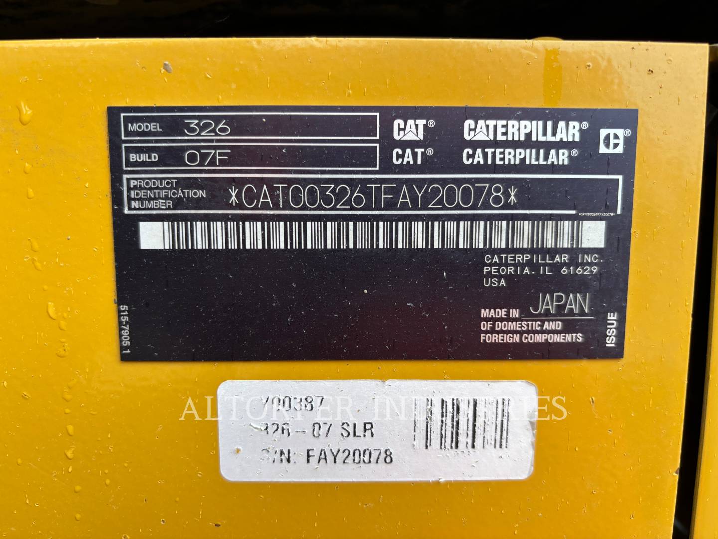 Caterpillar 326-07 SLR, 639 hours, S/N: FAY20078, 2024 - Image 6