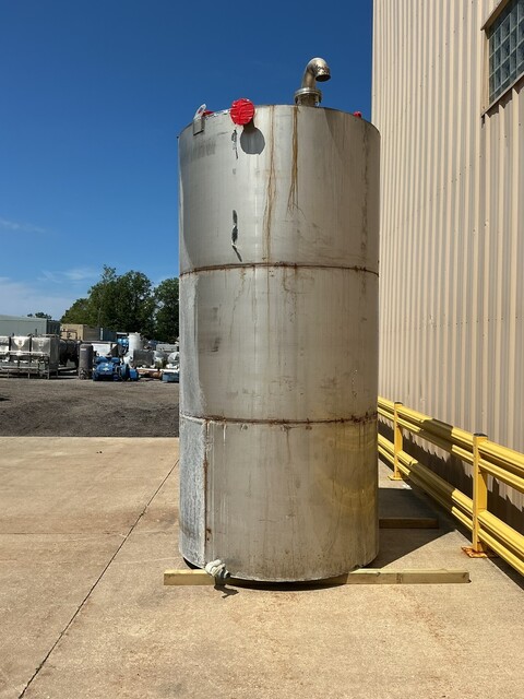 2500 gallon 304 Stainless Steel tank, 72" diameter, 144" straight wall - Image 4