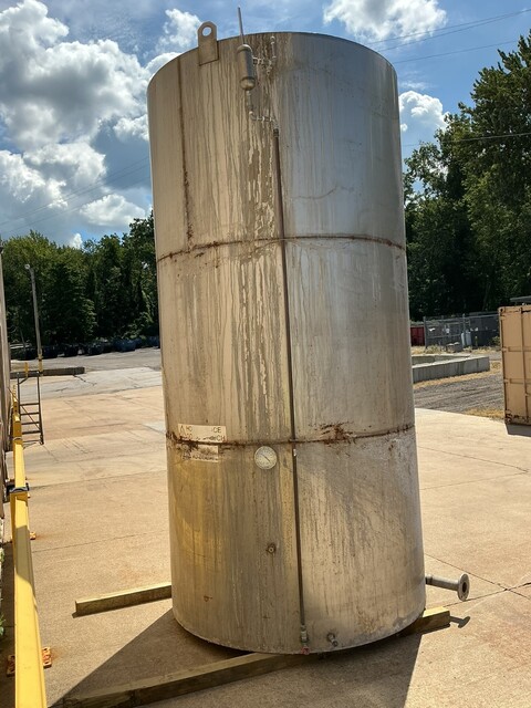 2500 gallon 304 Stainless Steel tank, 72" diameter, 144" straight wall - Image 6