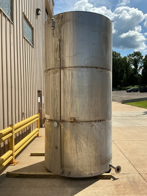 2500 gallon 304 Stainless Steel tank, 72" diameter, 144" straight wall - Image 7