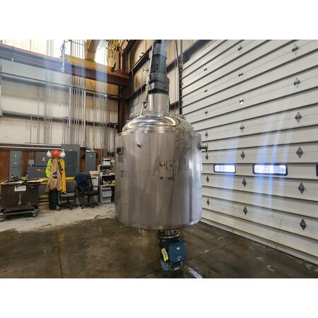 325 gallon Shanghai Industrial Development, 316 Stainless Steel jacketed reactor tank, 46" ID x 42" straight - Image 2