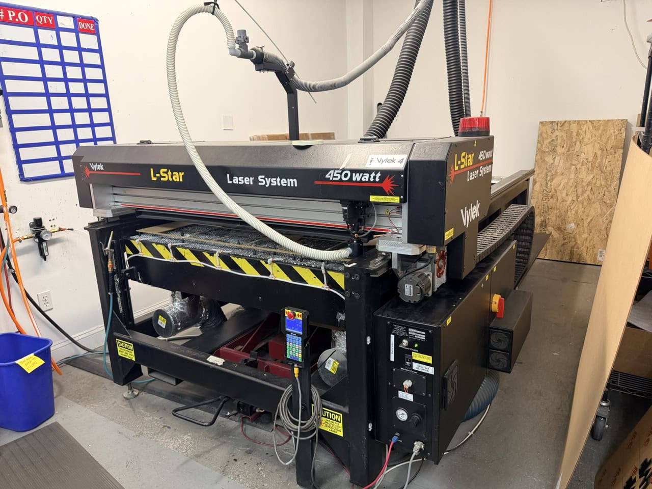 Vytek #L-Star-LST4896HD, CO2 CNC laser cutting & engraving system, 450 watt, 4' x 8' table, 49" x 98" work - Image 7
