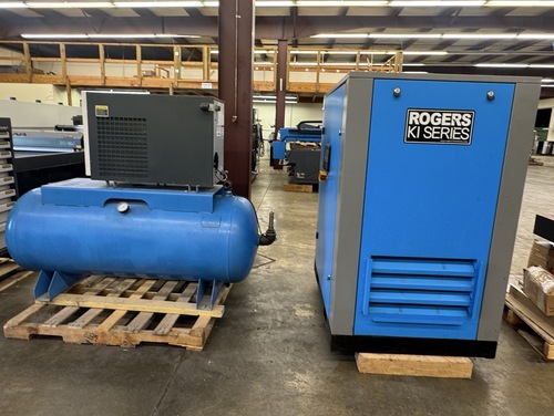 108 cfm, 125 psi, Kobelco #KI-30-125, Rotary Screw Air Compressor, 30 HP, single stage, air cooled - Image 4