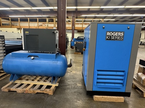 108 cfm, 125 psi, Kobelco #KI-30-125, Rotary Screw Air Compressor, 30 HP, single stage, air cooled - Image 5
