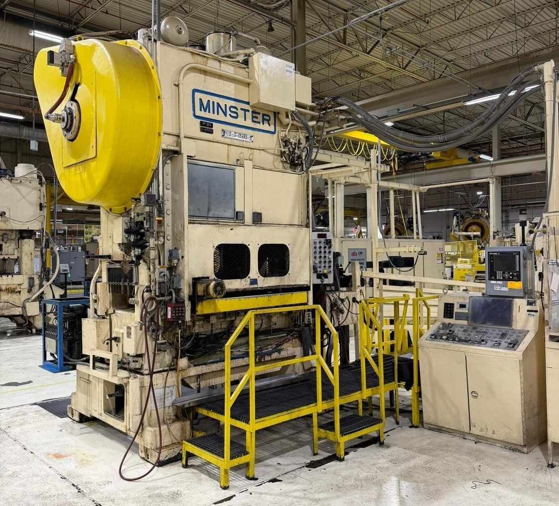 150 Ton, Minster #P2-150-60-40, Straight Side Double Crank Press, 5" stroke, 4" ram adjustment, 24" shut - Image 2