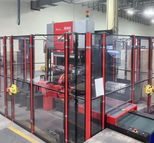 60 Ton, Amada #EG-6013-AR, CNC Press Brake, 4.6' overall, 5-7/8" stroke, 9-1/16" throat, 25" open height - Image 2