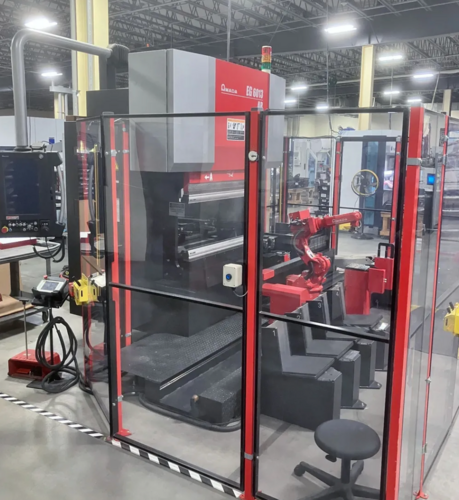60 Ton, Amada #EG-6013-AR, CNC Press Brake, 4.6' overall, 5-7/8" stroke, 9-1/16" throat, 25" open height - Image 3