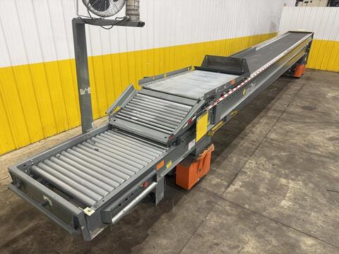 35" wide x 64' long, Roach #TL2, truckloader 2-stage powered telescoping roller conveyor - Image 7