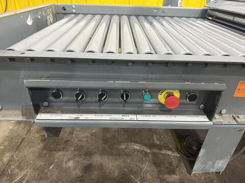 35" wide x 64' long, Roach #TL2, truckloader 2-stage powered telescoping roller conveyor - Image 9