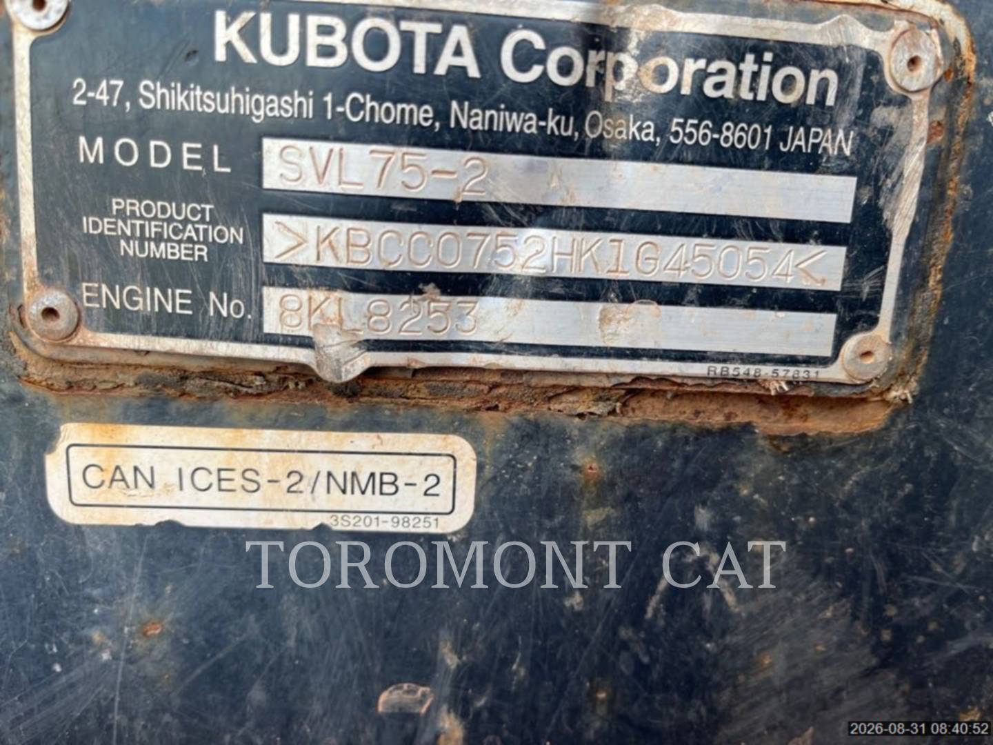 Kubota Tractor Corporation SVL 75, 2033 hours, S/N: 10297880, 2019 - Image 6