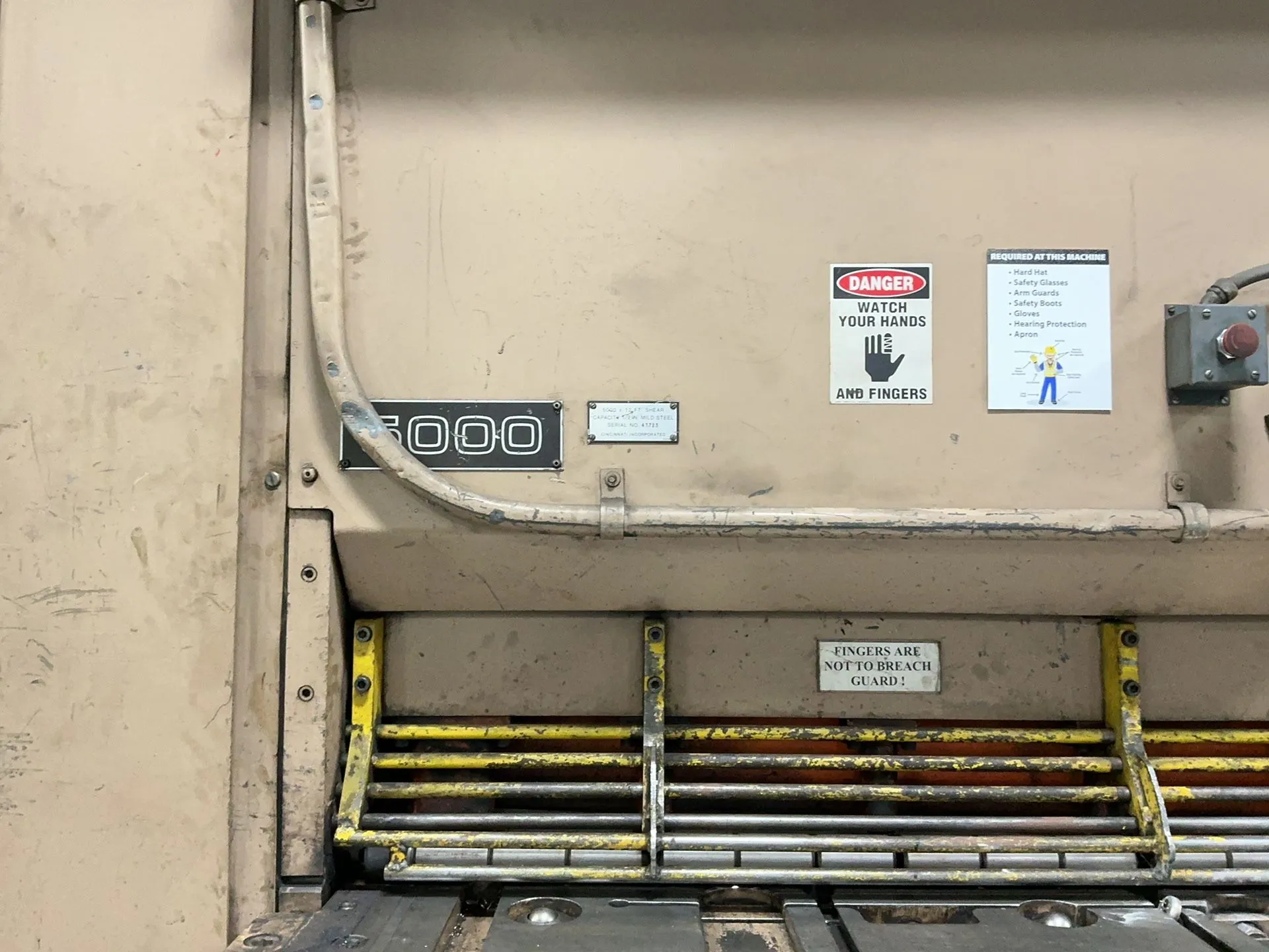 1/2" x 12' Cincinnati #5000, Power Squaring Shear, mild steel, 52 A, control cabinet, foot switches - Image 2