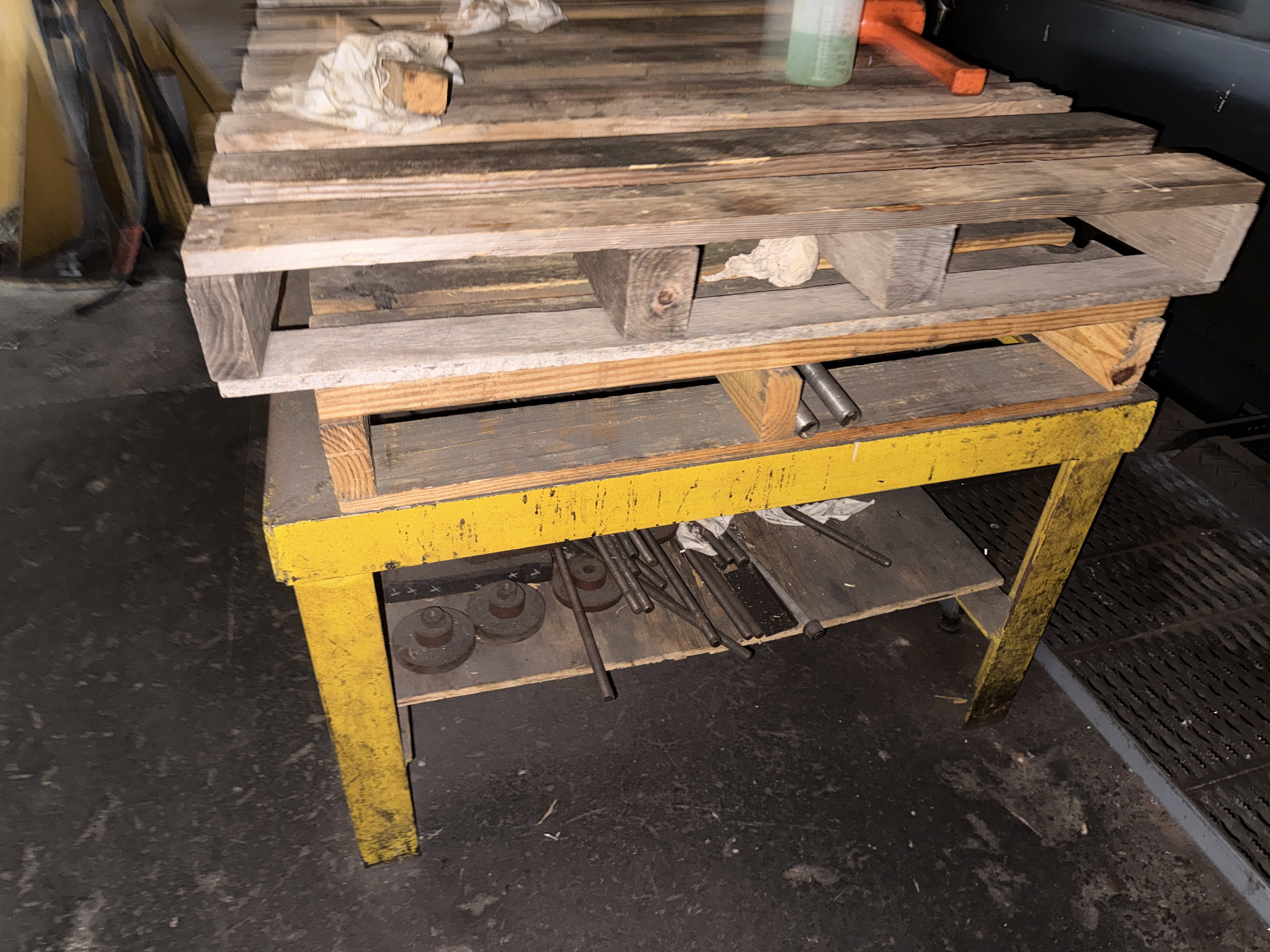 lot of 4' x 3' x 2' metal open top work tables - Image 2