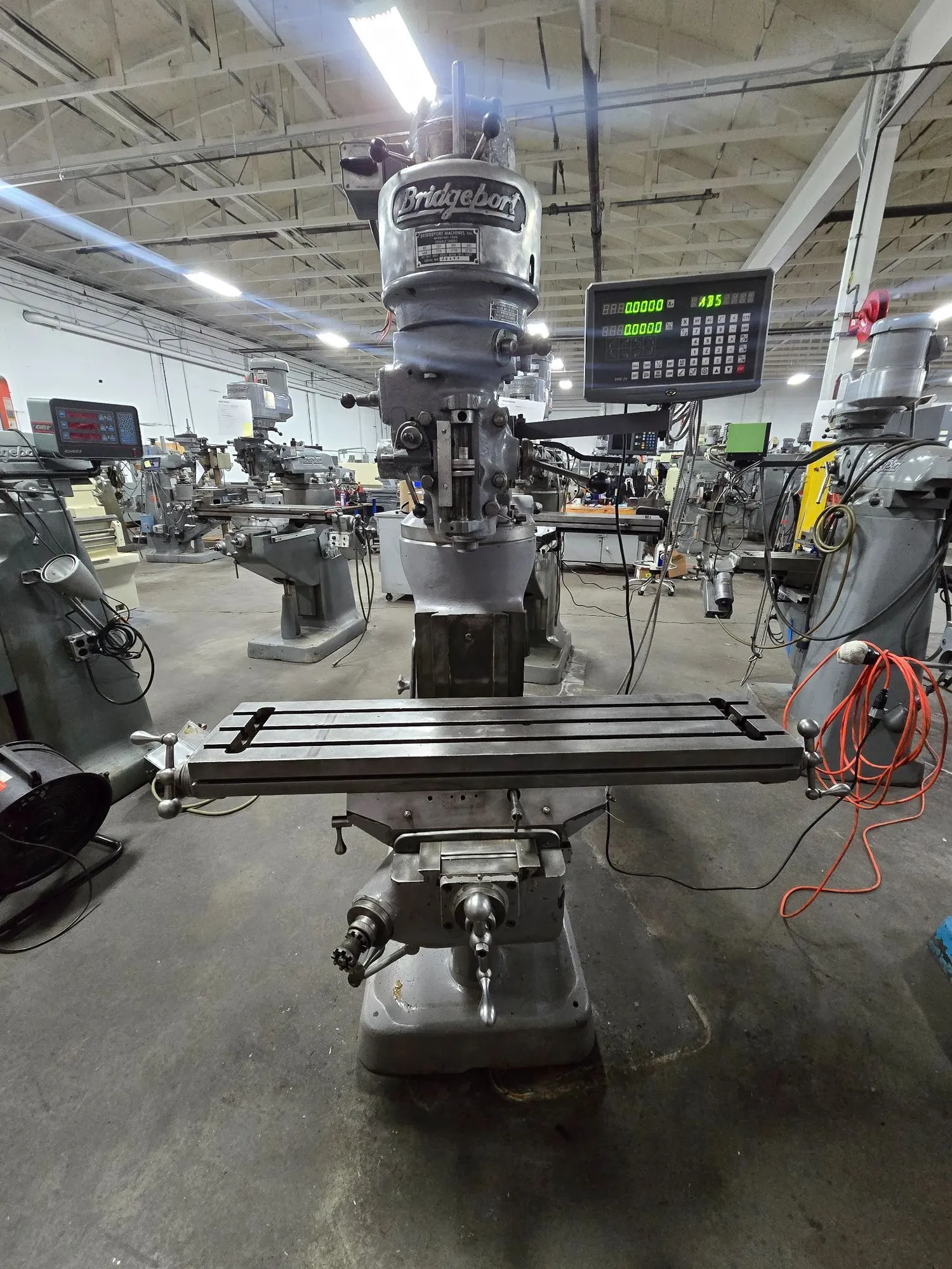 Bridgeport #Series-1, Vertical Knee Mill, 9" x 42" table, 1 HP step pulley head, 30" X, 12" Y, R-8, 80-2720 - Image 2