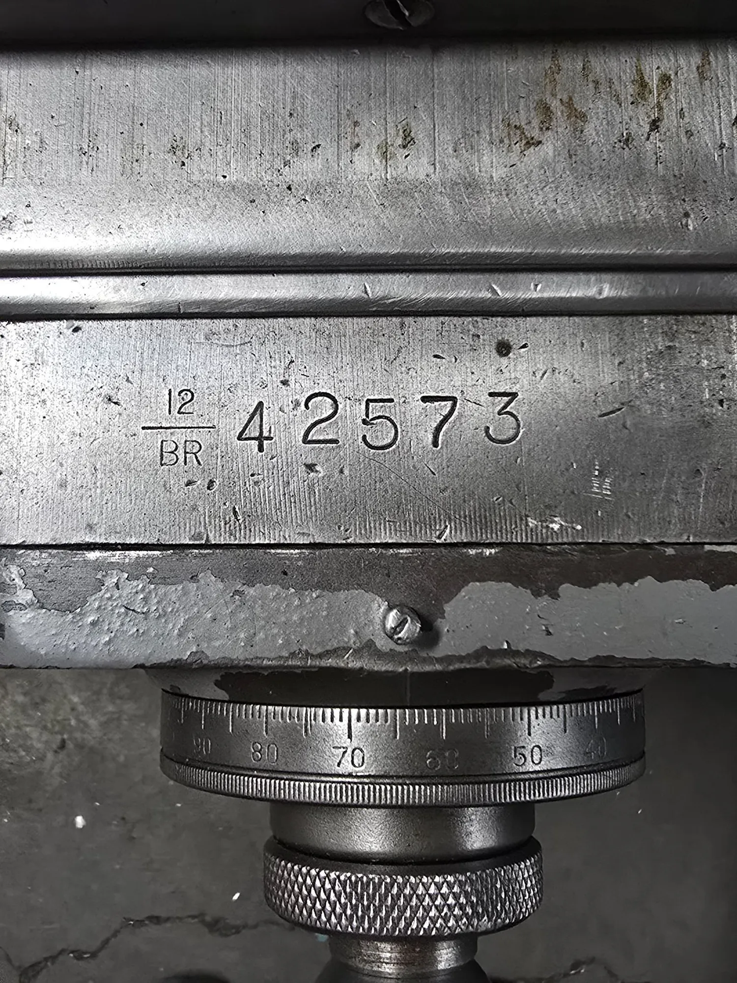 Bridgeport #Series-1, Vertical Knee Mill, 9" x 42" table, 1 HP step pulley head, 30" X, 12" Y, R-8, 80-2720 - Image 10