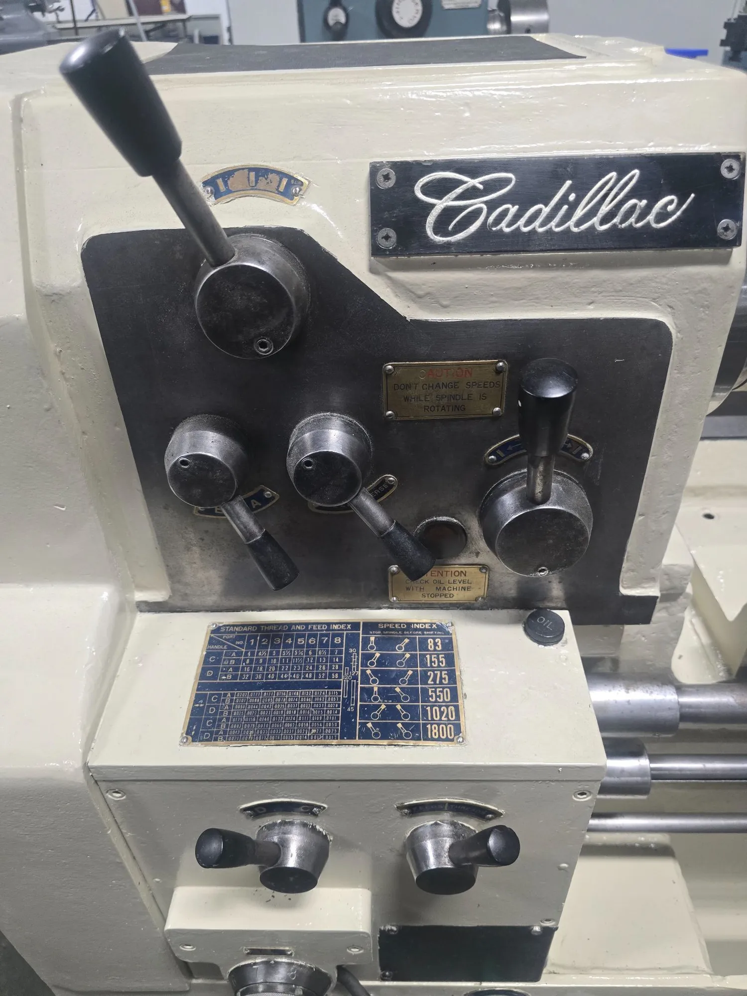 14" x 40" Cadillac #CM1440, engine lathe, 8-1/4" swing over cross slide, 1-17/32" bore, 3 HP, 83-1800 RPM - Image 3