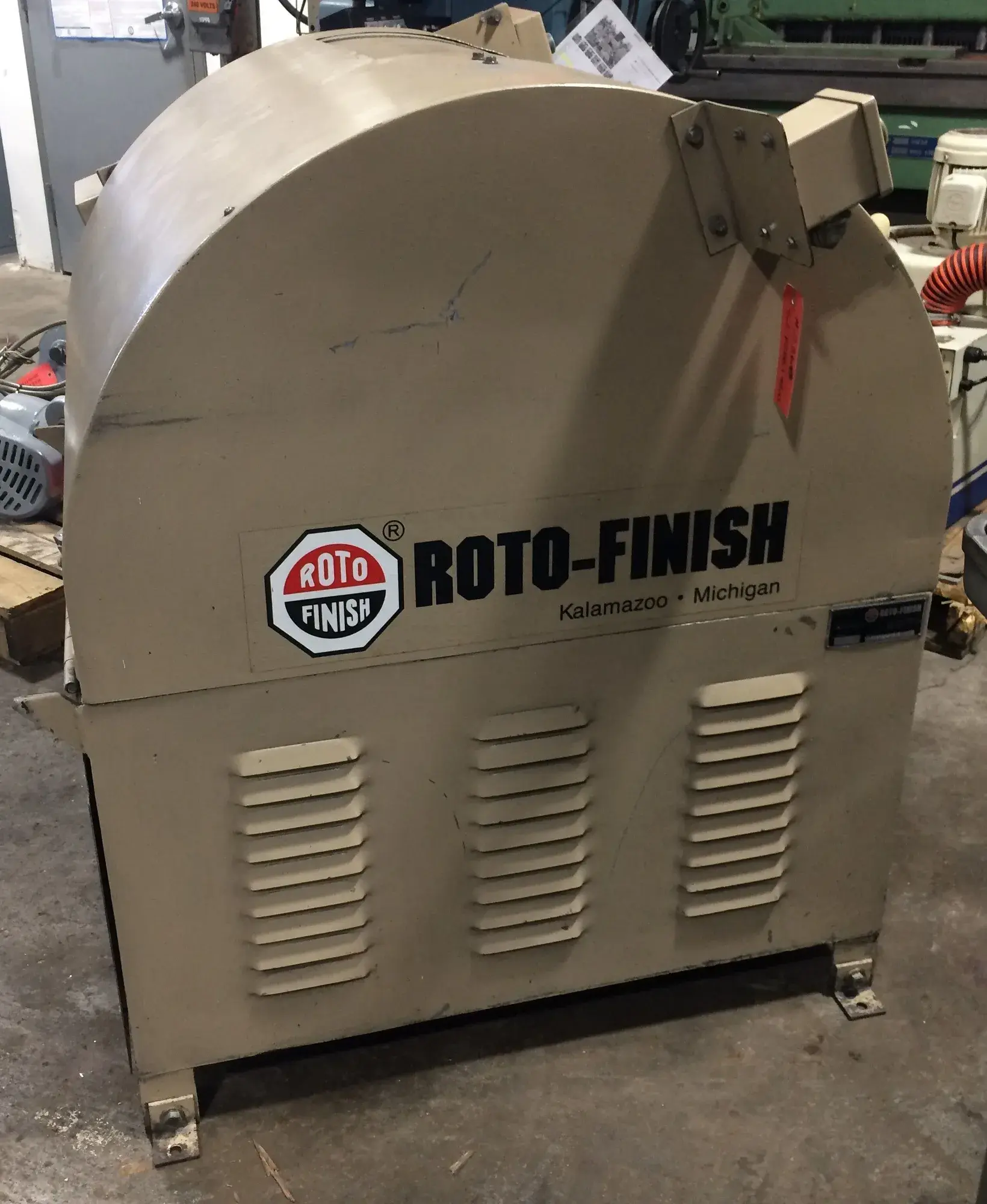 Roto-Finish #RCB-8, centrifugal barrel finishing machine, 1 cu.ft., 7" x 10" barrel, 180 RPM turret, 2 HP - Image 1