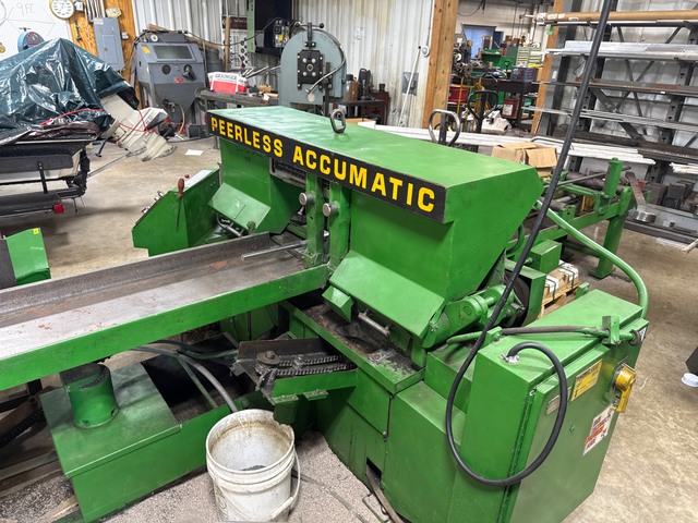 14" Peerless #Accumatic-1400, Horizontal Band Saw, 144" x 1" blade, 300 RPM, hydraulic clamping, automatic - Image 2