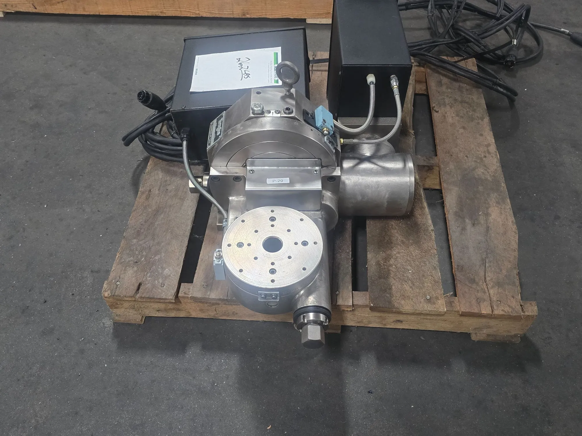 6.5" Troyke #L6.5-C, Rotary & Tilt Axis Table, 1.181" bore, 100 lb. capacity - Image 1