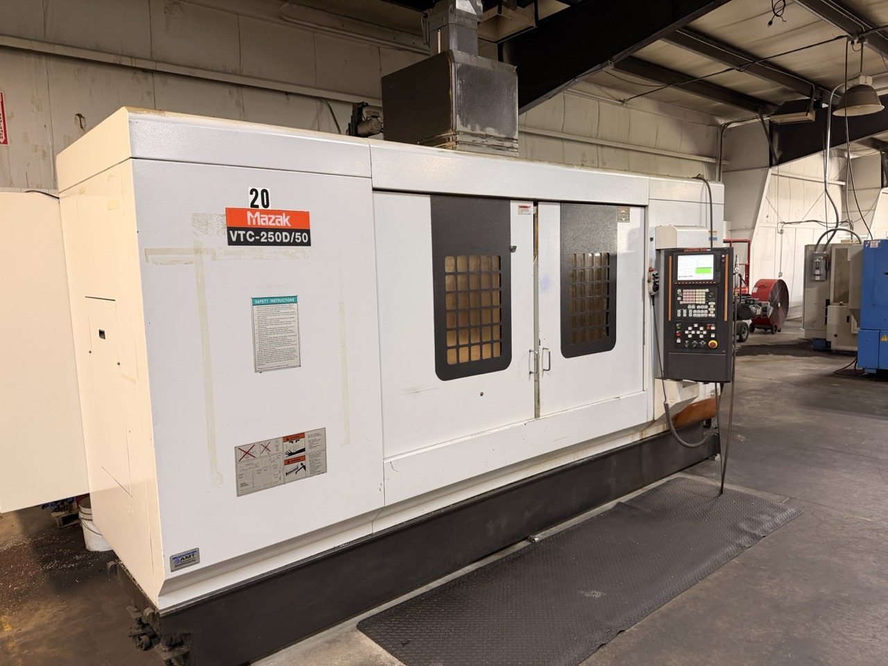 Mazak #VTC250D/50, CNC vertical machining center, 69.3" X, 25" Y, 25.6" Z, 6000 RPM, CAT 50, 30 HP, 24 - Image 6