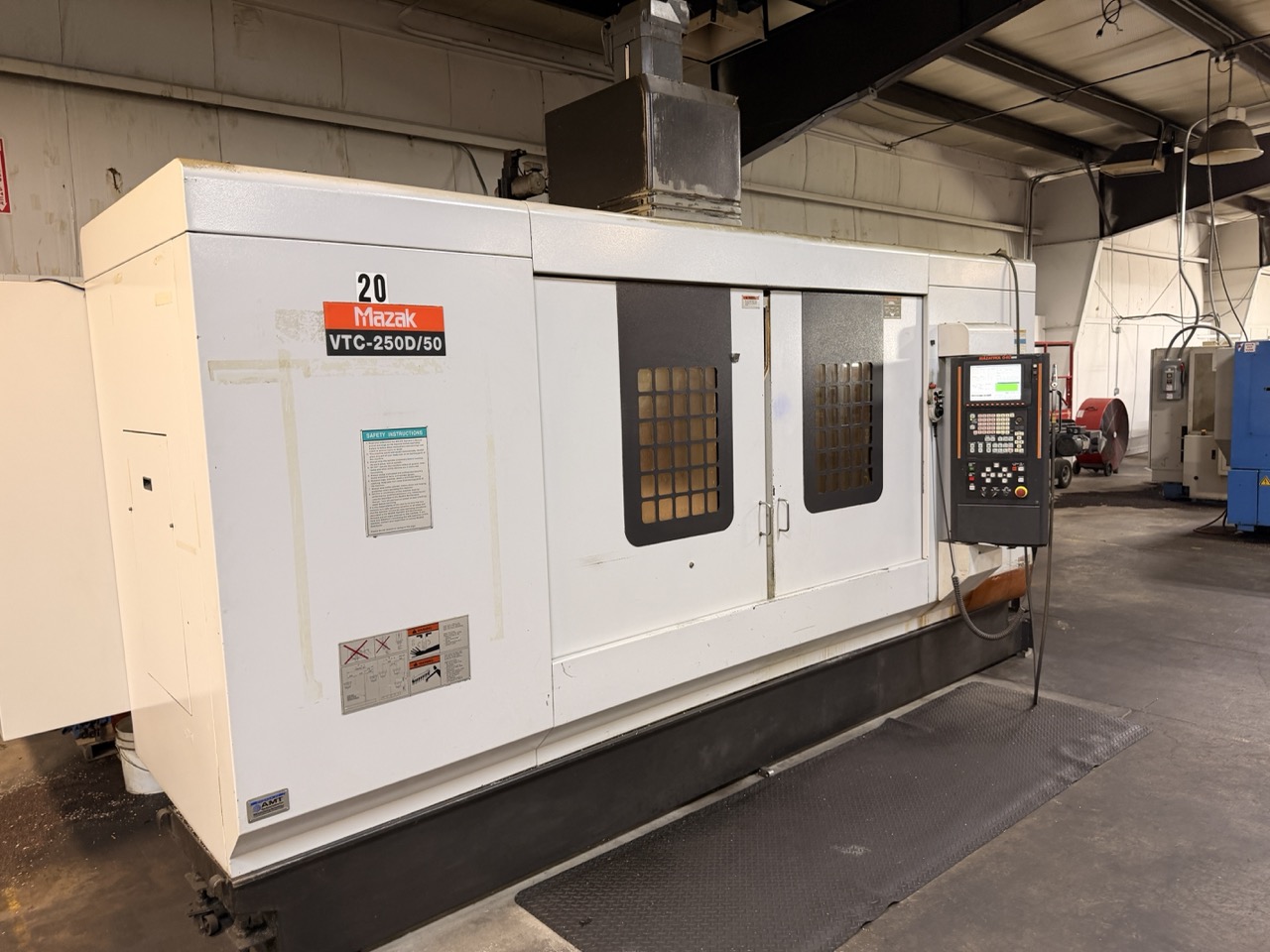 Mazak #VTC250D/50, CNC vertical machining center, 69.3" X, 25" Y, 25.6" Z, 6000 RPM, CAT 50, 30 HP, 24 - Image 7