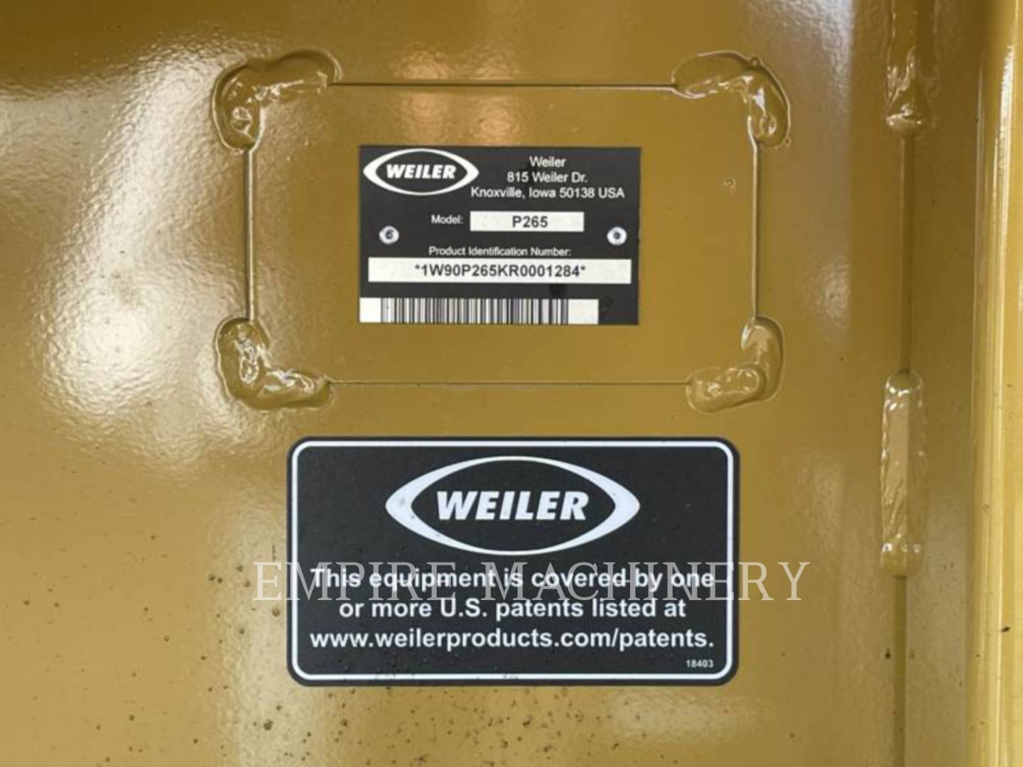 Weiler P265, Asphalt Paver, 1160 hours, S/N: P265-1284, 2024 - Image 8