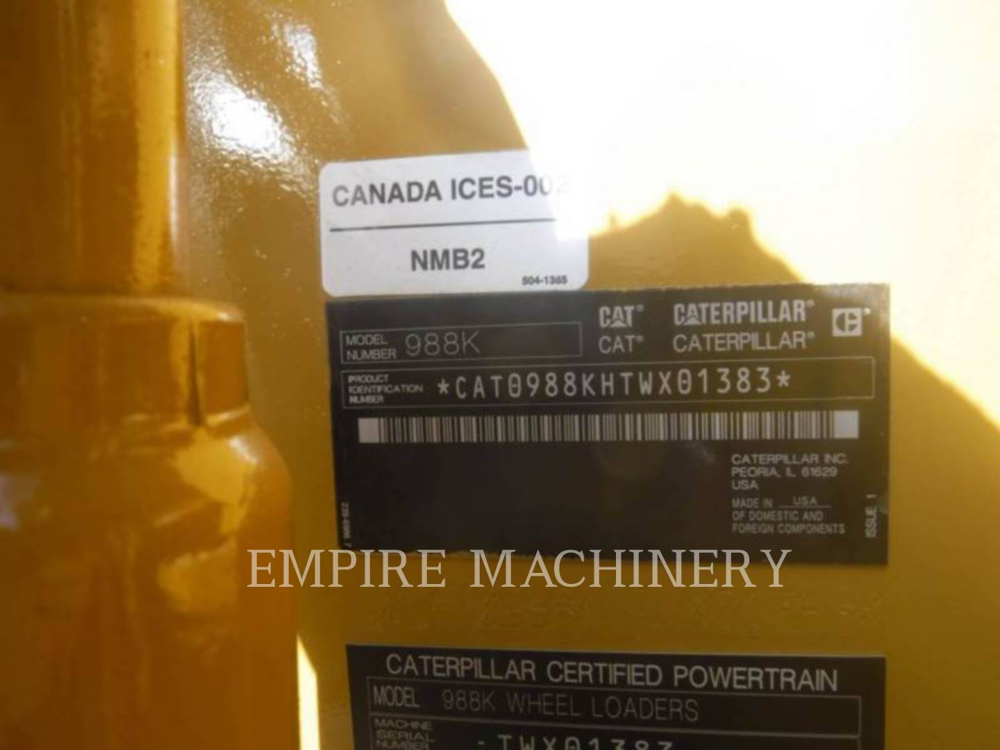 Cat 988K, Wheel Loader, 22062 hours, S/N: TWX01383, 2018 - Image 5