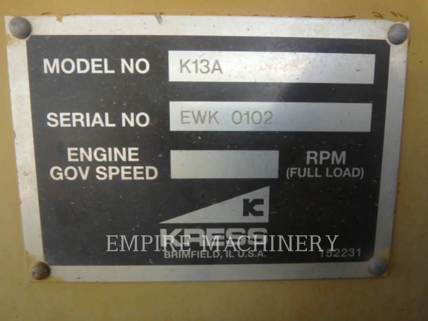 Kress K-13, Water Wagon, 3073 hours, S/N: EWK0102, 2016 - Image 4