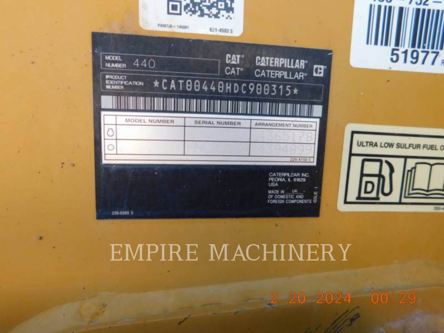 Cat 440-07L4EO, Backhoe Loader, 2245 hours, S/N: DC900315, 2019 - Image 6