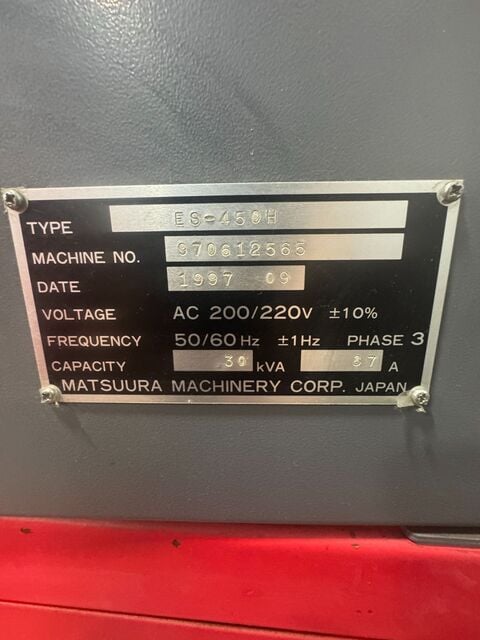 Matsuura #ES-450H, CNC horizontal machining center, 1997 - Image 8
