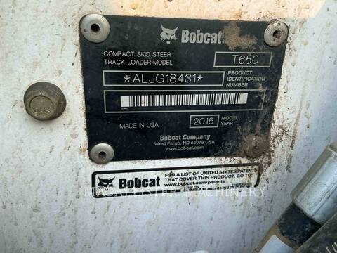 Bobcat T650, Skid Steer Loader, 4737 hours, S/N: ALJG18431, 2016 - Image 6
