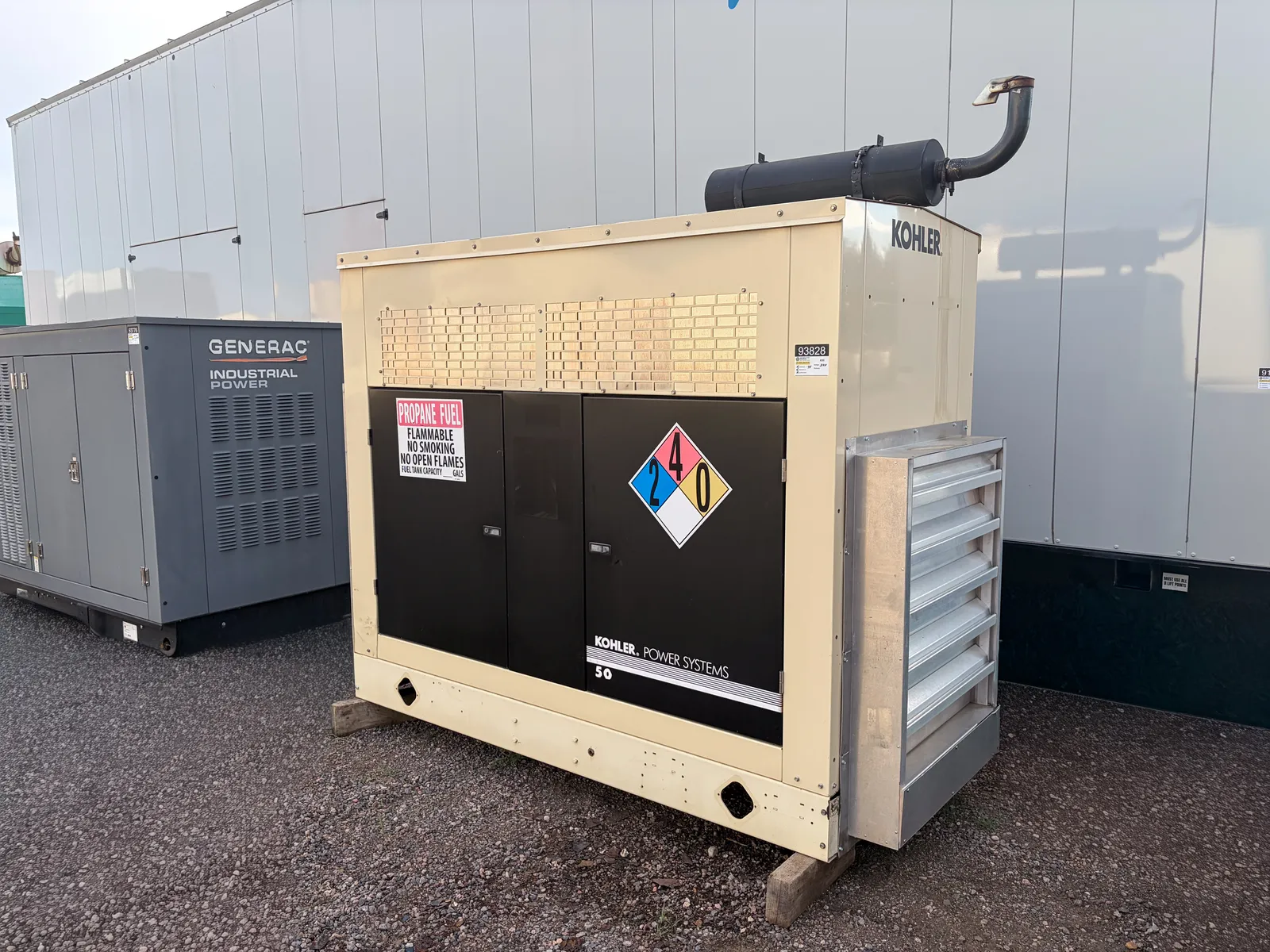 54 KW Kohler / Rehlko #GM-5.0L, liquid propane generator, WPE/SAE, 120/240 Volts, 714 hours, 2006 - Image 1