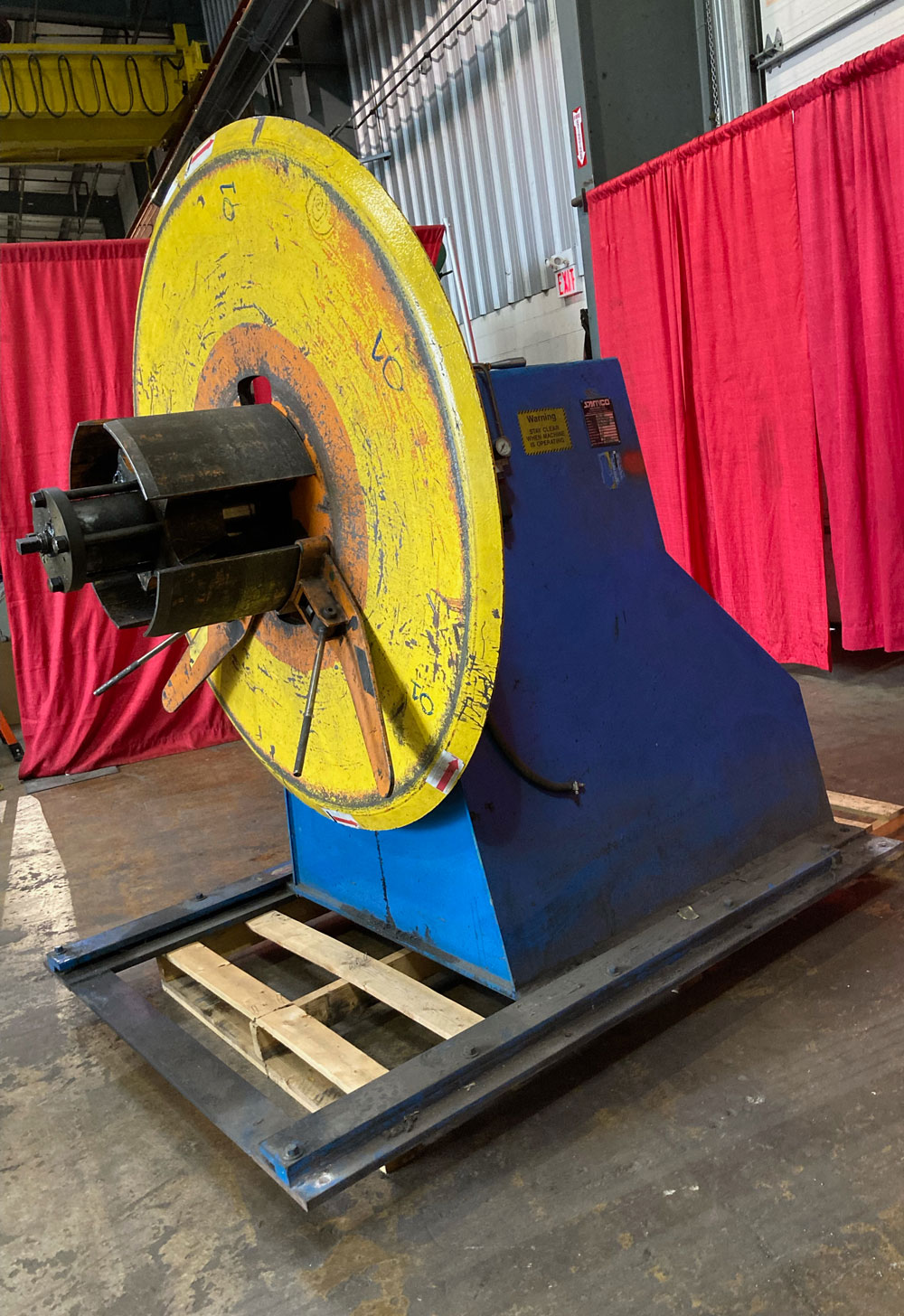 6000 lb. Samco #SU6000SE, single end coil reel, 14" width, 60" outside dimensions, 17"-21" ID, air operated - Image 2