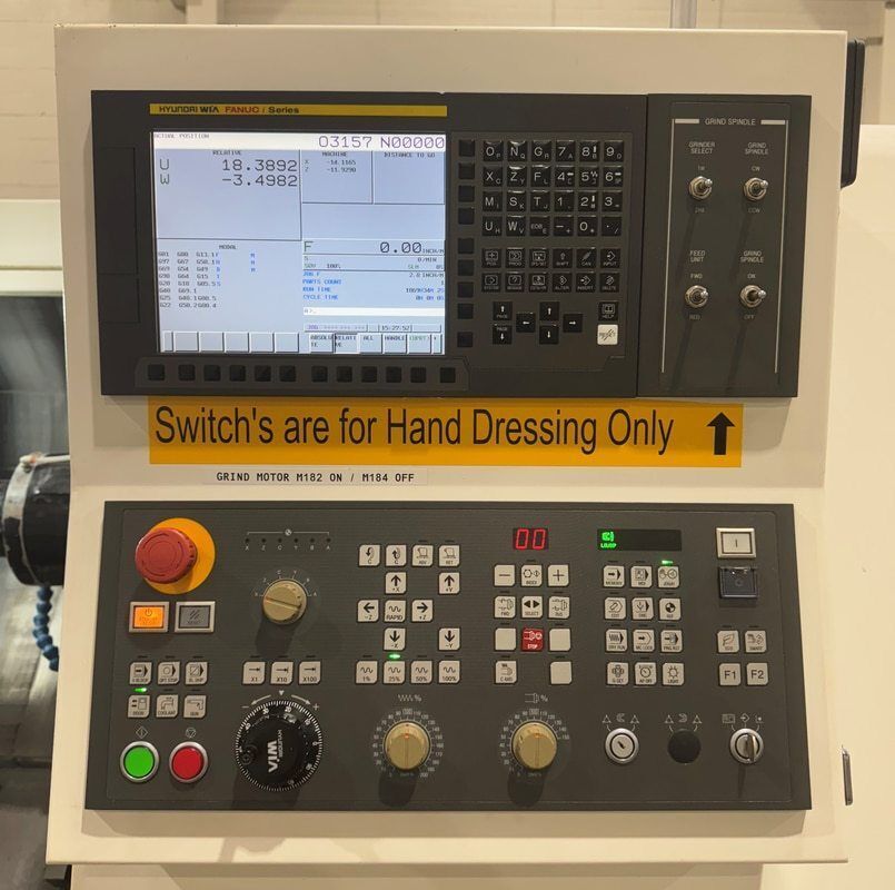 30.7" x 15" Hyundai Wia #KIT60G, Fanuc i, 3600 RPM, 12" Bison Set-Tru 3565-12 3-jaw self centering chuck, 2018 - Image 3