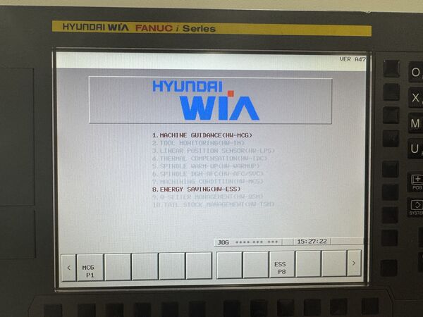 30.7" x 15" Hyundai Wia #KIT60G, Fanuc i, 3600 RPM, 12" Bison Set-Tru 3565-12 3-jaw self centering chuck, 2018 - Image 5