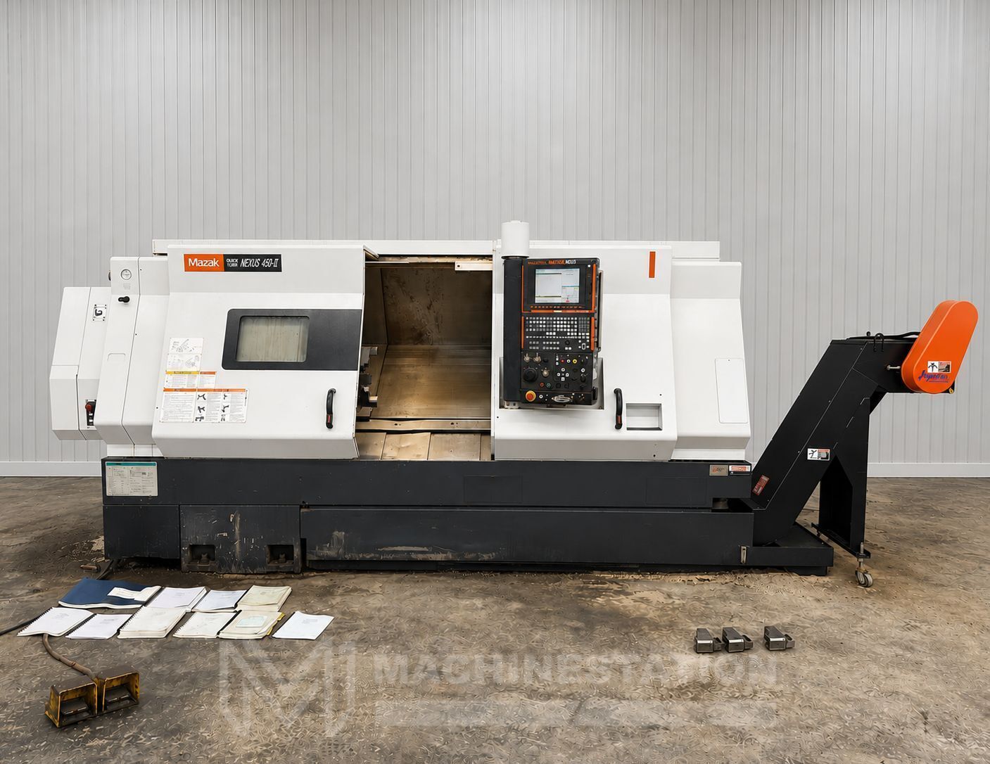 Mazak #Quick-Turn-Nexus-450II, CNC turning lathe, 33.2" swing, 18" chuck, 3-jaw, 4" bar, 22.83" dia., 39.37" - Image 1