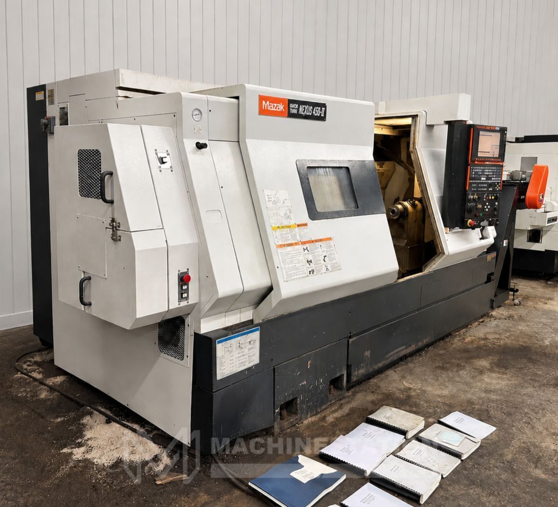 Mazak #Quick-Turn-Nexus-450II, CNC turning lathe, 33.2" swing, 18" chuck, 3-jaw, 4" bar, 22.83" dia., 39.37" - Image 4