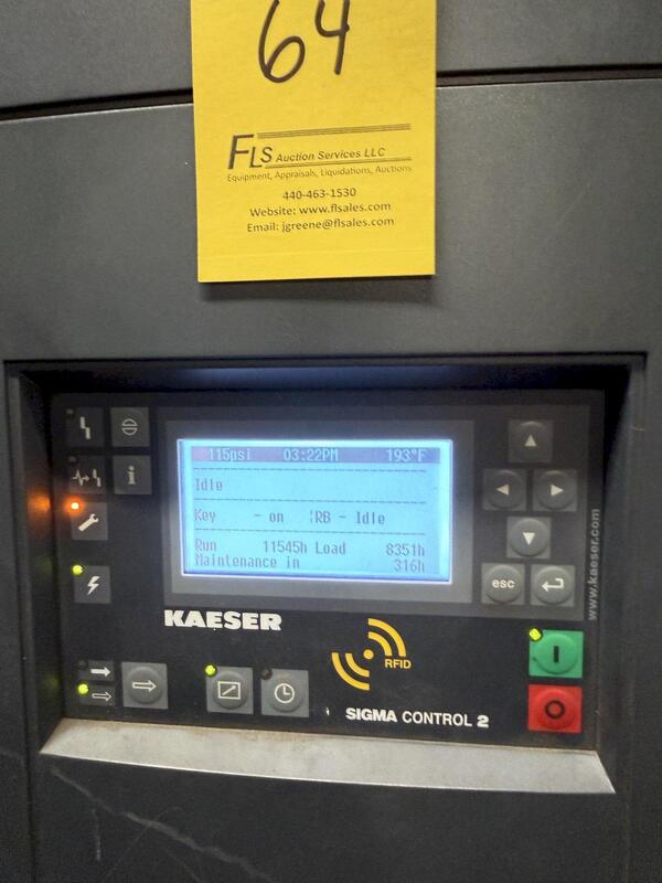 494 cfm, 125 psig, Kaeser #CSD-100, Rotary Screw Air Compressor, air cooled, 100 HP, 3585 RPM, 460Y/266 Volt - Image 3