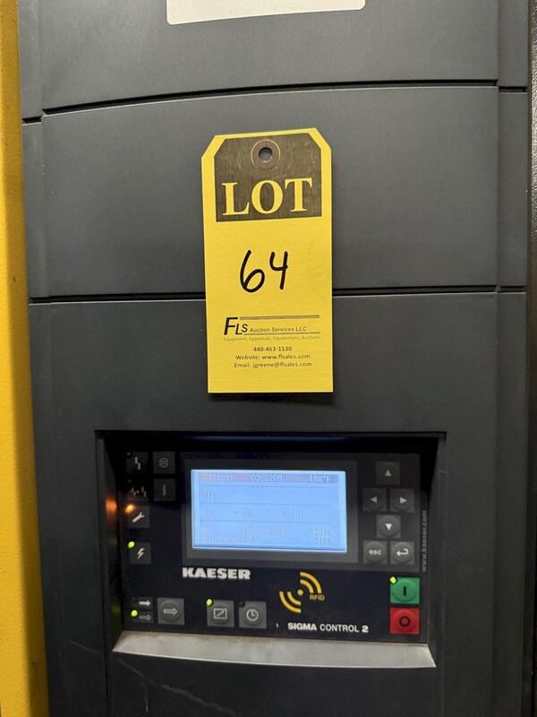 494 cfm, 125 psig, Kaeser #CSD-100, Rotary Screw Air Compressor, air cooled, 100 HP, 3585 RPM, 460Y/266 Volt - Image 4