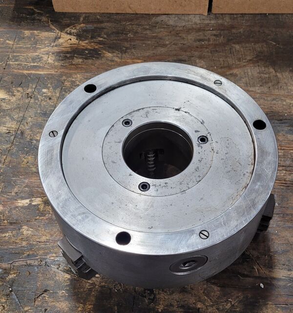 9" Kobayasi Victor #TC230F, 3-jaw lathe chuck, plain back, 2-3/4" thru hole, 1600 RPM, w/ chuck key, plate & - Image 10