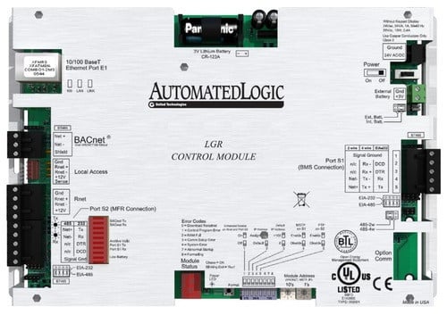 Automated Logic #ME-LGR25, LGR High Speed Ethernet BACnet Router, 25 3rd Party Pt, Refurbished - Image 1