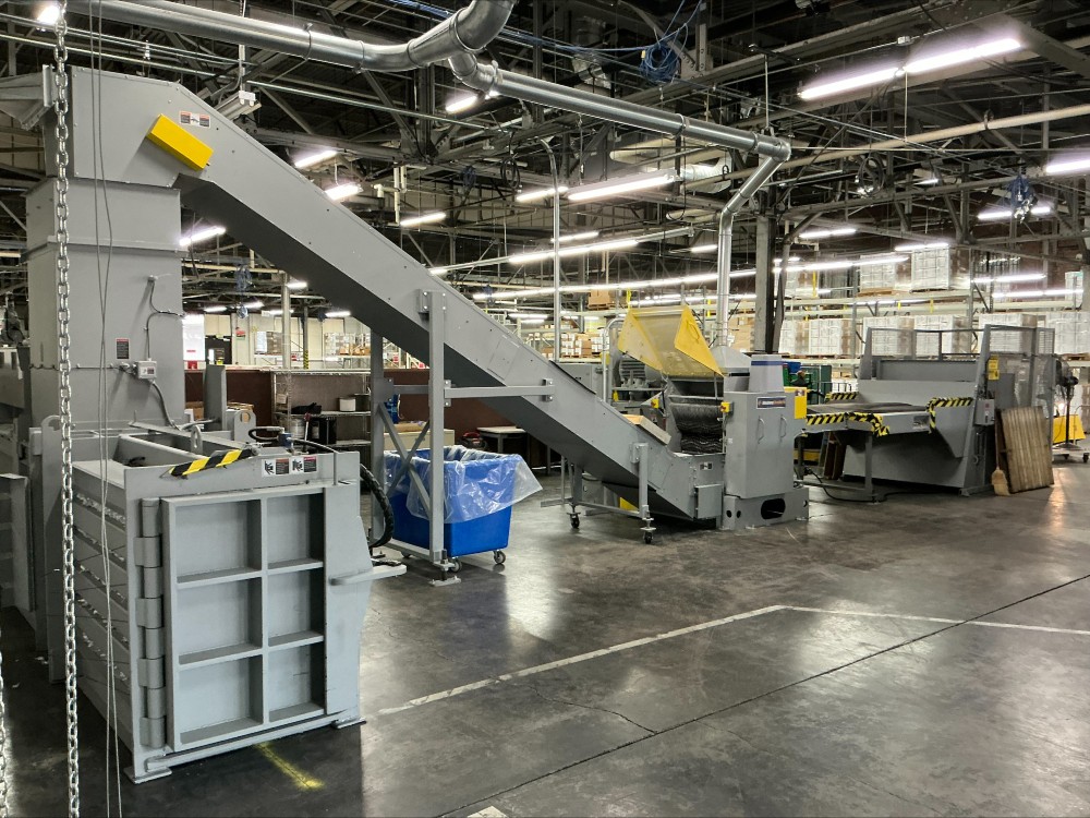 Allegheny Bradford Shredding System - Shredder - Tipper - Conveyor - Baler - Dust Collection System - Image 1