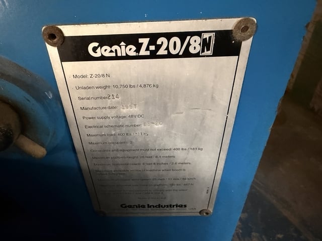 Genie #Z-20/8N, boom lift - Image 9