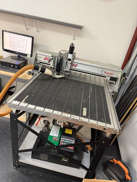 Gerber #Dimensions-200, CNC Router, 39" x 47" table, 35.4" X, 31.4" Y, 2.25" material thickness, 37" material - Image 3