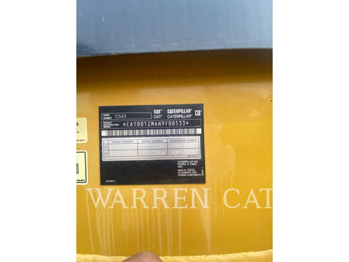 Caterpillar 12M3, Motor Grader, 3857 hours, S/N: N9F00533, 2016 - Image 6