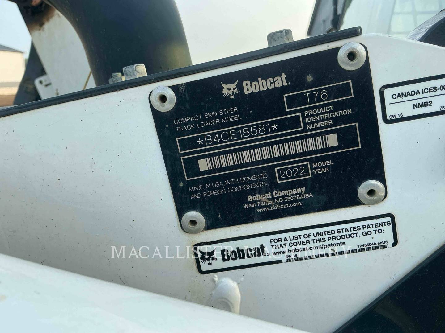 Bobcat T76, 1032 hours, S/N: B4CE18581, 2022 - Image 6
