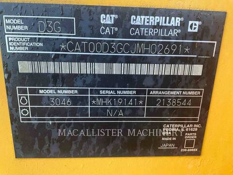 Caterpillar D3GXL, 4459 hours, S/N: JMH02691, 2007 - Image 6
